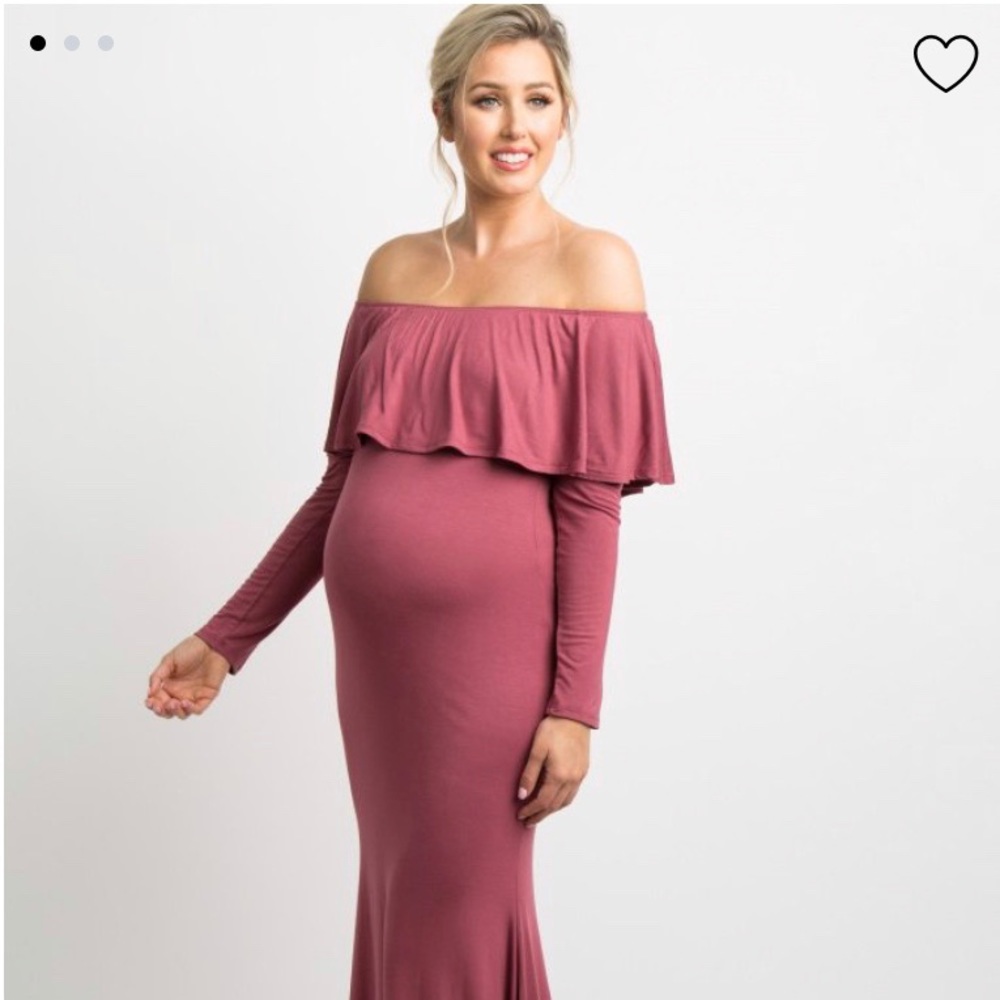 Off Shoulder Maternity Gown